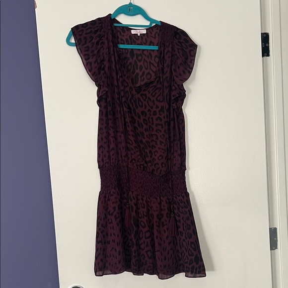 Parker Dresses & Skirts - Parker Plum and Black Leopard-Print Mini Dress